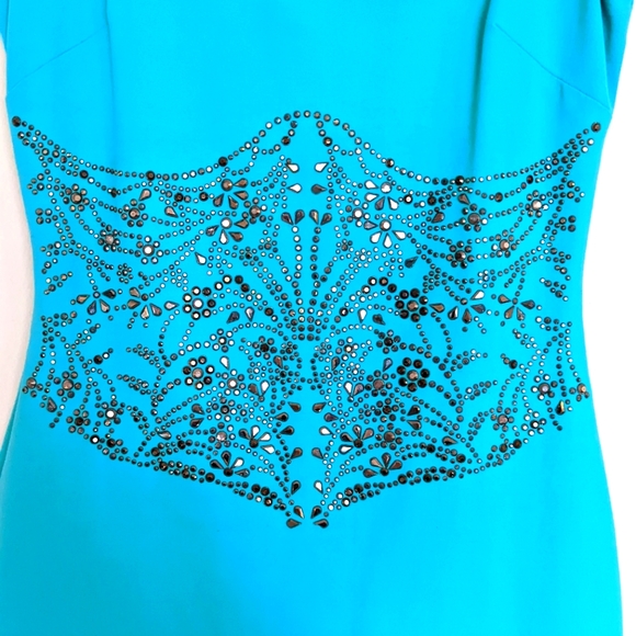 Bebe Gorgeous Turquoise Blue Mini Dress - Picture 2 of 5
